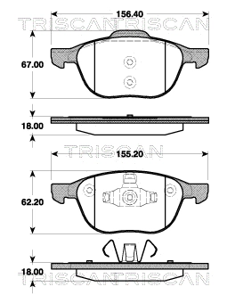 Brake Pad Set, disc brake (8110 50023)