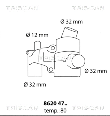 Thermostat, coolant (8620 4780)