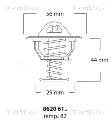 Thermostat, coolant (8620 6182)
