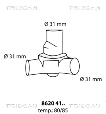 Thermostat, coolant (8620 4180)