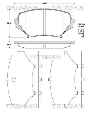 Brake Pad Set, disc brake (8110 50025)