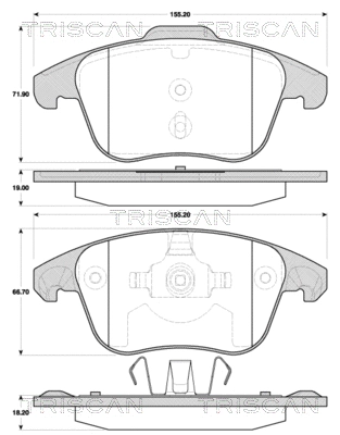 Brake Pad Set, disc brake (8110 38006)