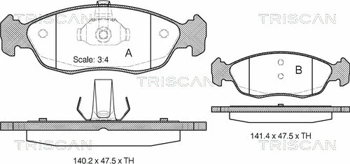 Brake Pad Set, disc brake (8110 28007)