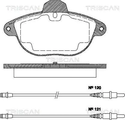Brake Pad Set, disc brake (8110 38003)