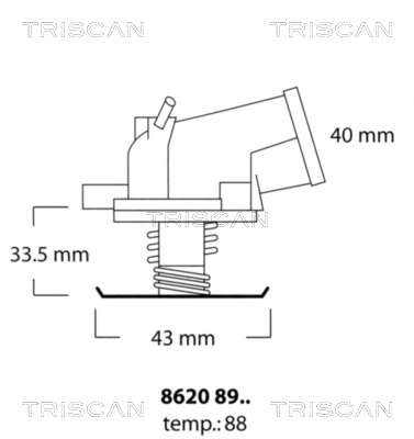 Thermostat, coolant (8620 8988)