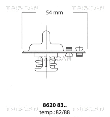 Thermostat, coolant (8620 8382)