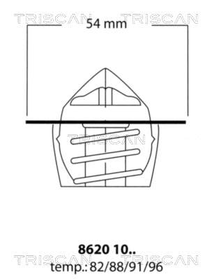 Thermostat, coolant (8620 1082)