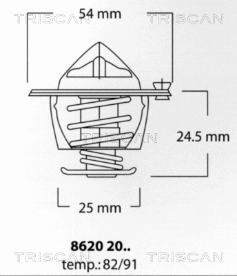 Thermostat, coolant (8620 2091)