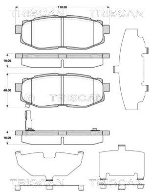 Brake Pad Set, disc brake (8110 68183)