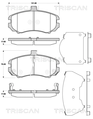Brake Pad Set, disc brake (8110 43034)