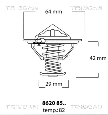 Thermostat, coolant (8620 8582)