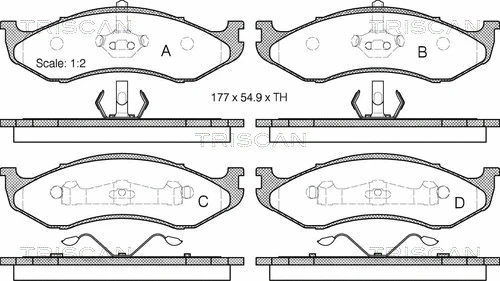 Brake Pad Set, disc brake (8110 80525)