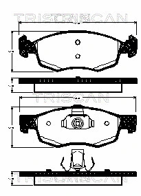 Brake Pad Set, disc brake (8110 15047)