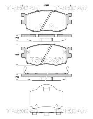 Brake Pad Set, disc brake (8110 43031)
