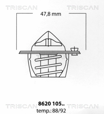 Thermostat, coolant (8620 10588)