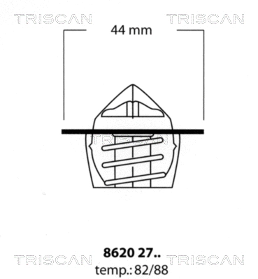 Thermostat, coolant (8620 2782)