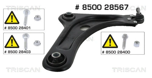 Control/Trailing Arm, wheel suspension (8500 28567)