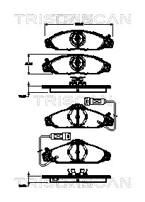 Brake Pad Set, disc brake (8110 10541)