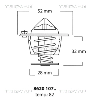 Thermostat, coolant (8620 10782)