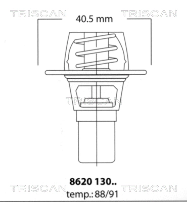 Thermostat, coolant (8620 13091)