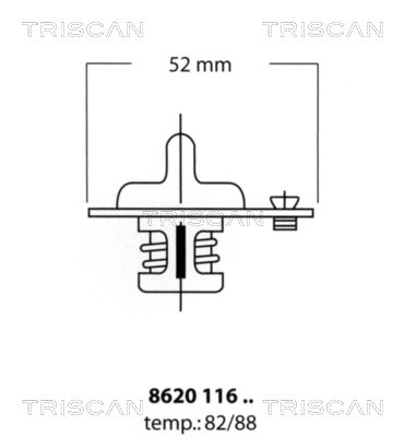 Thermostat, coolant (8620 11688)