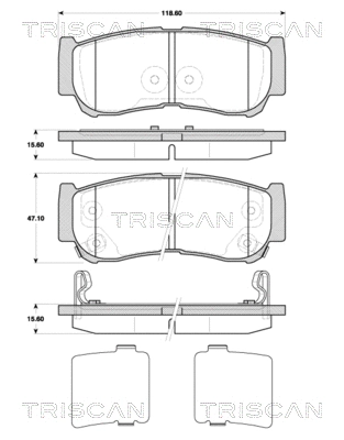 Brake Pad Set, disc brake (8110 43030)
