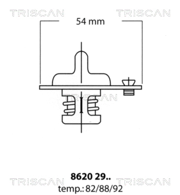 Thermostat, coolant (8620 2982)
