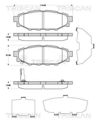 Brake Pad Set, disc brake (8110 68184)