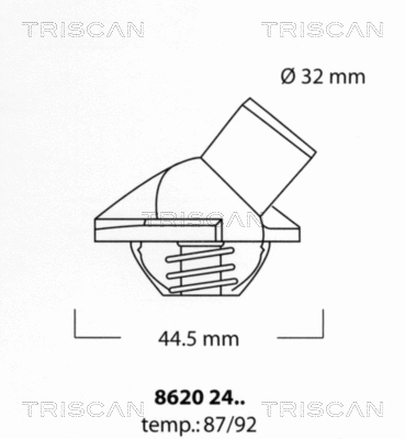 Thermostat, coolant (8620 2487)