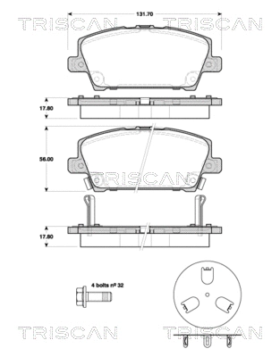 Brake Pad Set, disc brake (8110 40013)