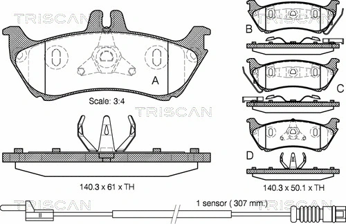 Brake Pad Set, disc brake (8110 23029)