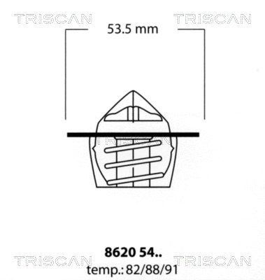 Thermostat, coolant (8620 5488)