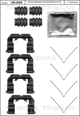 Accessory Kit, disc brake pad (8105 431650)