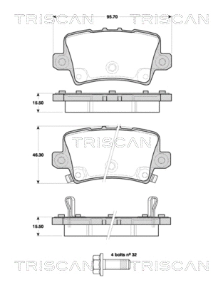 Brake Pad Set, disc brake (8110 40012)