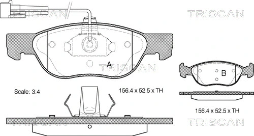 Brake Pad Set, disc brake (8110 15005)