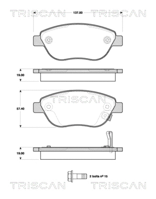 Brake Pad Set, disc brake (8110 24028)