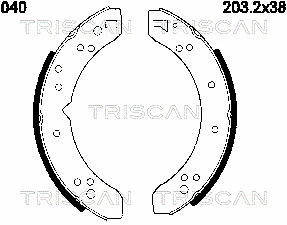 Brake Shoe Set, parking brake (8100 10040)