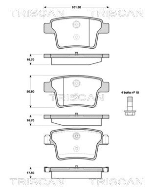 Brake Pad Set, disc brake (8110 16016)