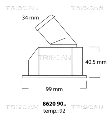 Thermostat, coolant (8620 9092)