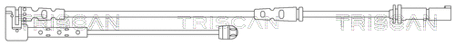 Warning Contact, brake pad wear (8115 11069)