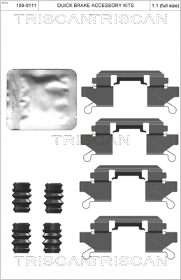 Accessory Kit, disc brake pad (8105 101679)