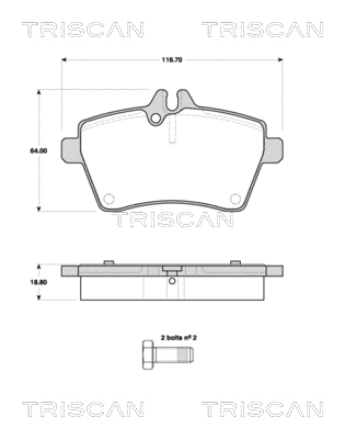 Brake Pad Set, disc brake (8110 23052)