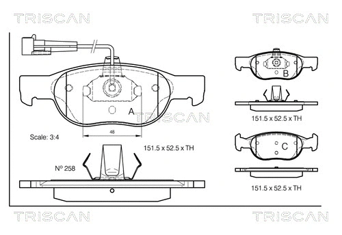 Brake Pad Set, disc brake (8110 15006)