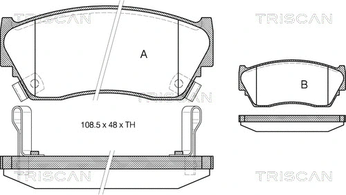 Brake Pad Set, disc brake (8110 14155)