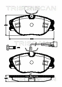 Brake Pad Set, disc brake (8110 15042)