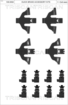 Accessory Kit, disc brake pad (8105 291626)