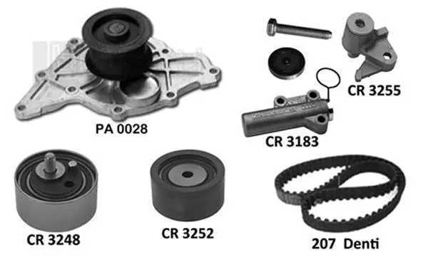 Water Pump & Timing Belt Kit (KBU5115D)
