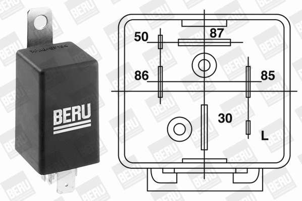 Relay, glow plug system