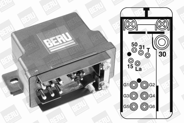 Relay, glow plug system