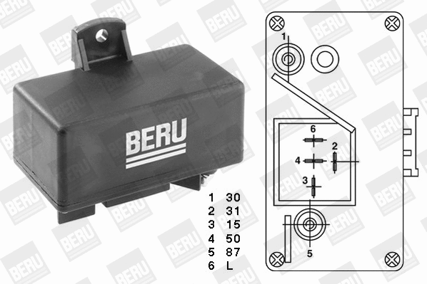 Relay, glow plug system